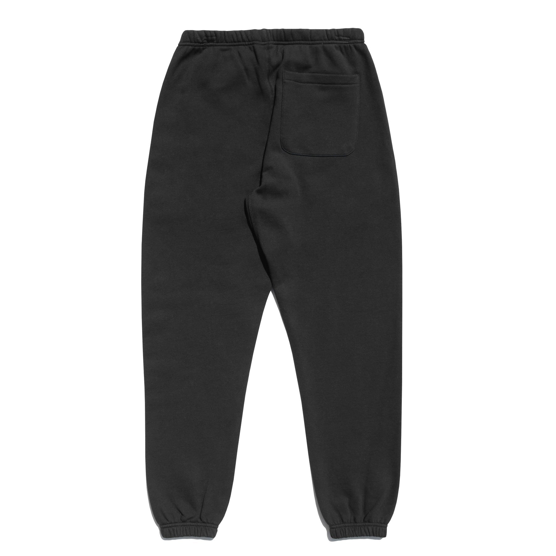 Black sweatpants on a white background
